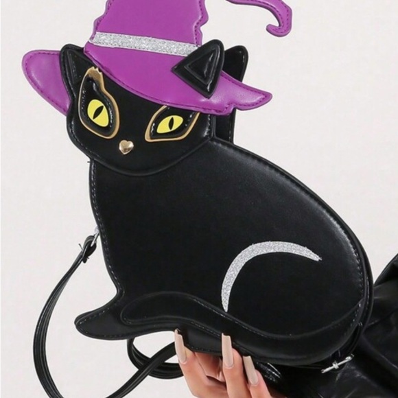 Handbags - Black Cat Witch Hat Shoulder Bag crossbody NWT​